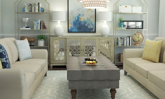 Tiffiny's Transitional Living Room