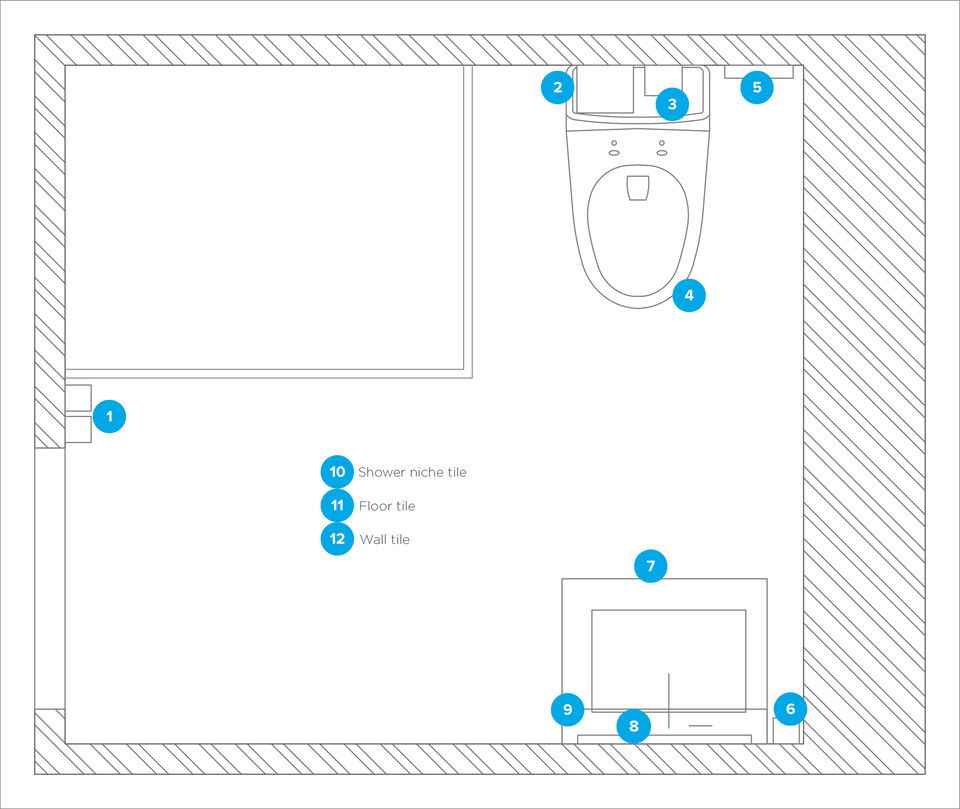 Online Designer Bathroom Floorplan