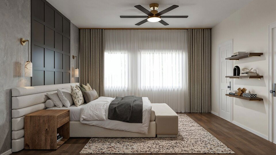 Online Designer Bedroom 3D Model 2