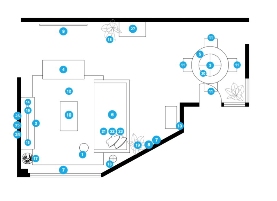 Plano de Sala-Comedor del Diseñador en Línea
