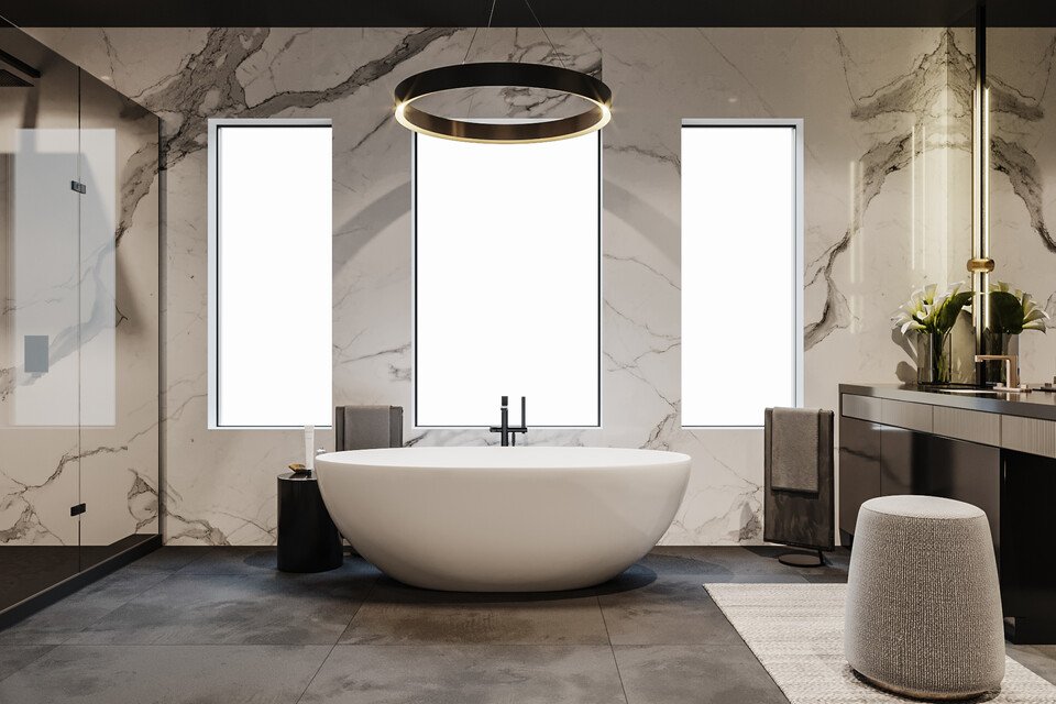 Glam Maximalist Bathroom Design