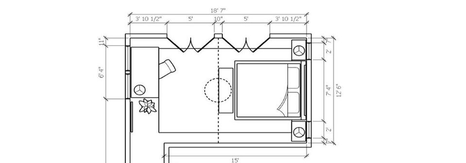 Diseño de dormitorio principal moderno español - Foto antes