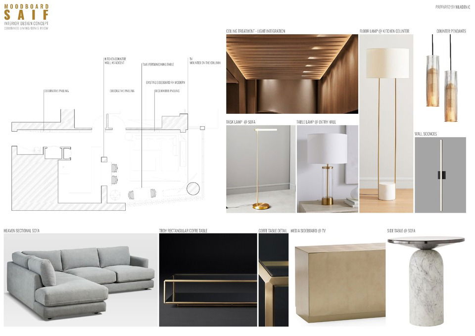 Ideas de Papel Tapiz para Sala Contemporánea Mladen C. Tablero de Inspiración 2