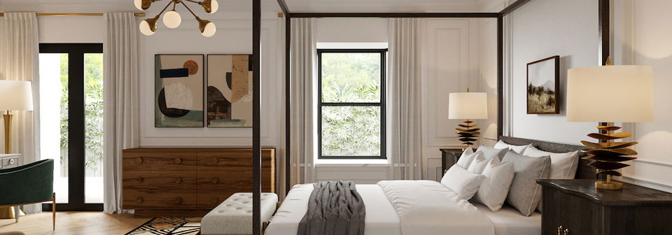 Lux Master Bedroom With Ensuite Bath Remodel- After Rendering