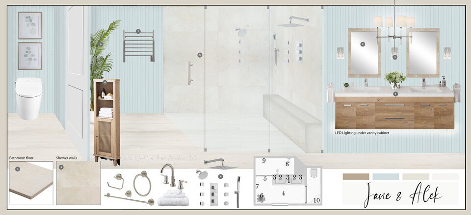 Modern Coastal Bathroom Retreat Casey H. Moodboard 2 thumb