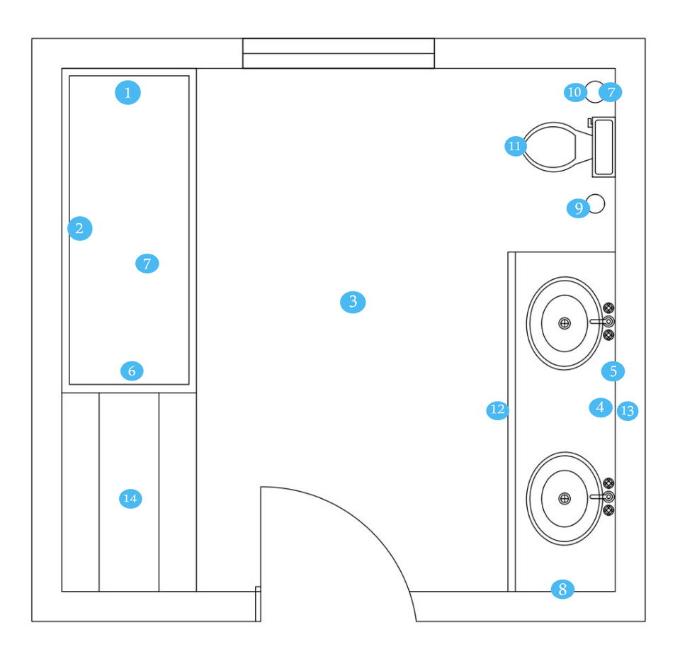 Online Designer Bathroom Floorplan