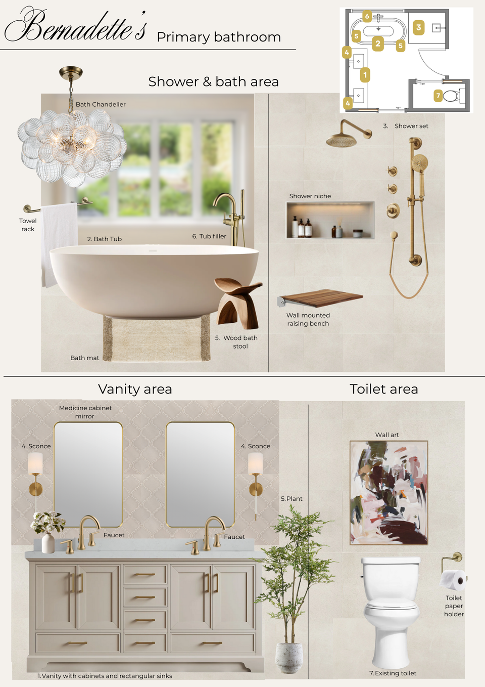 Timeless Transitional Bathrooms Design Nora B. Moodboard 2 thumb