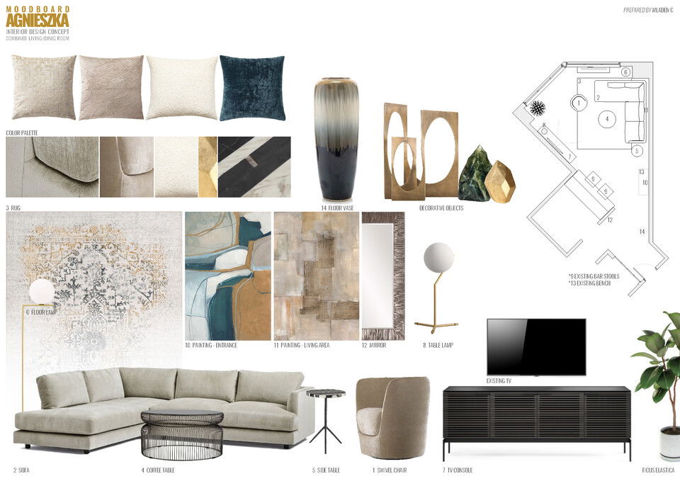 Tranquil Apartment Design with River View   Mladen C. Moodboard 2 thumb