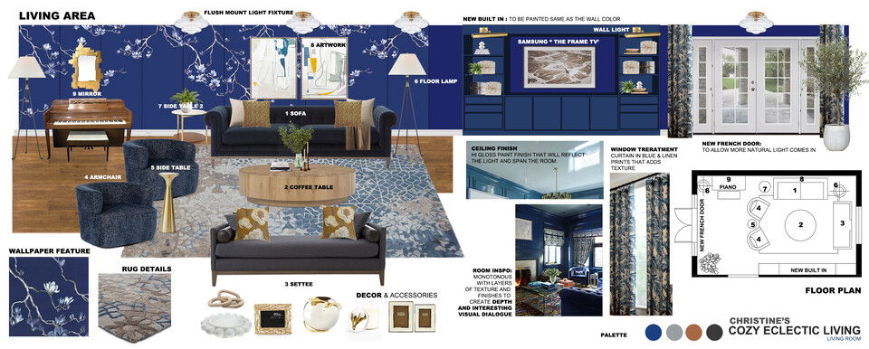 Eclectic & Exotic Living Room Design  Ibrahim H. Moodboard 2 thumb