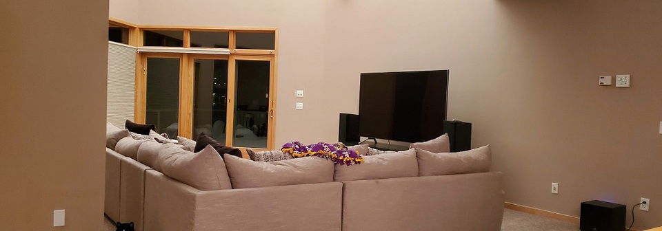 Airy Contemporary Living and Dining Remodel- Before Photo