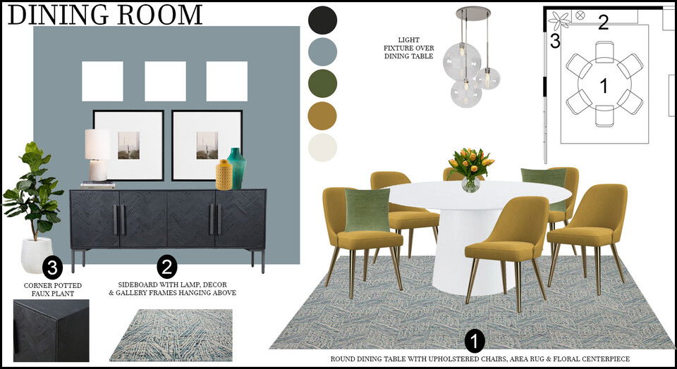 Eclectic Dining Room Renovation Rachel H. Moodboard 1 thumb