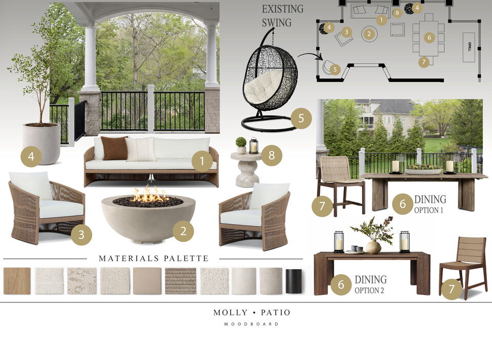Sleek and Stylish Modern Outdoor Design Nathalie I. Moodboard 1 thumb