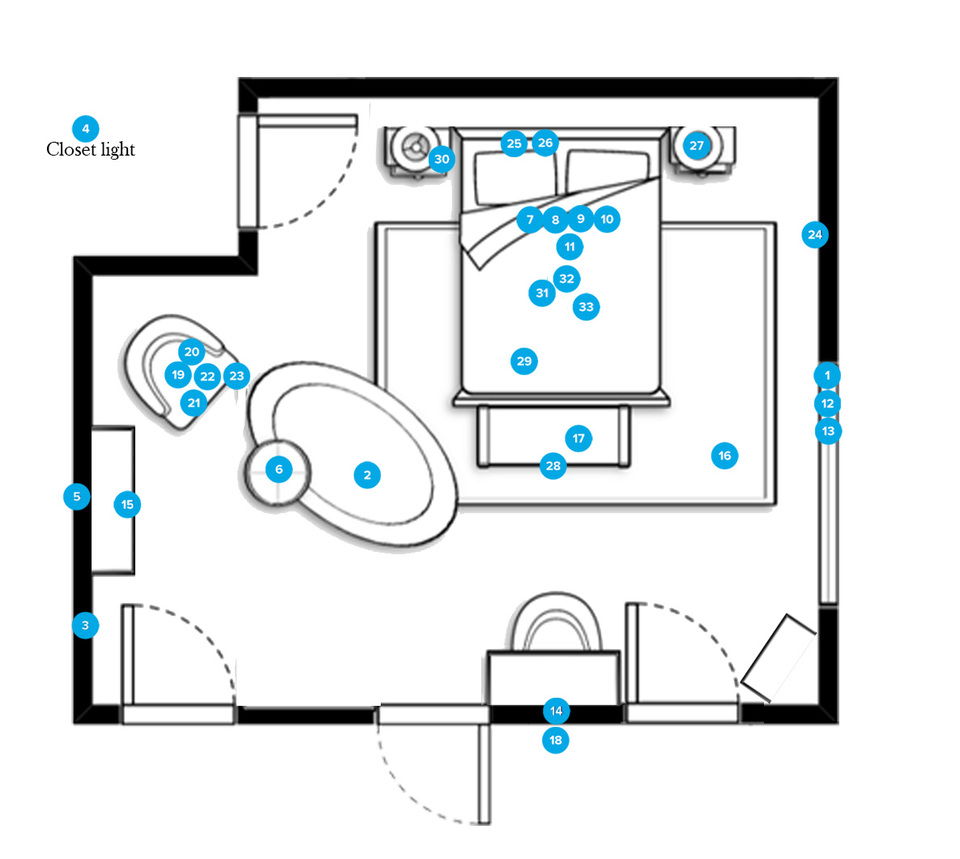 Online Designer Bedroom Floorplan