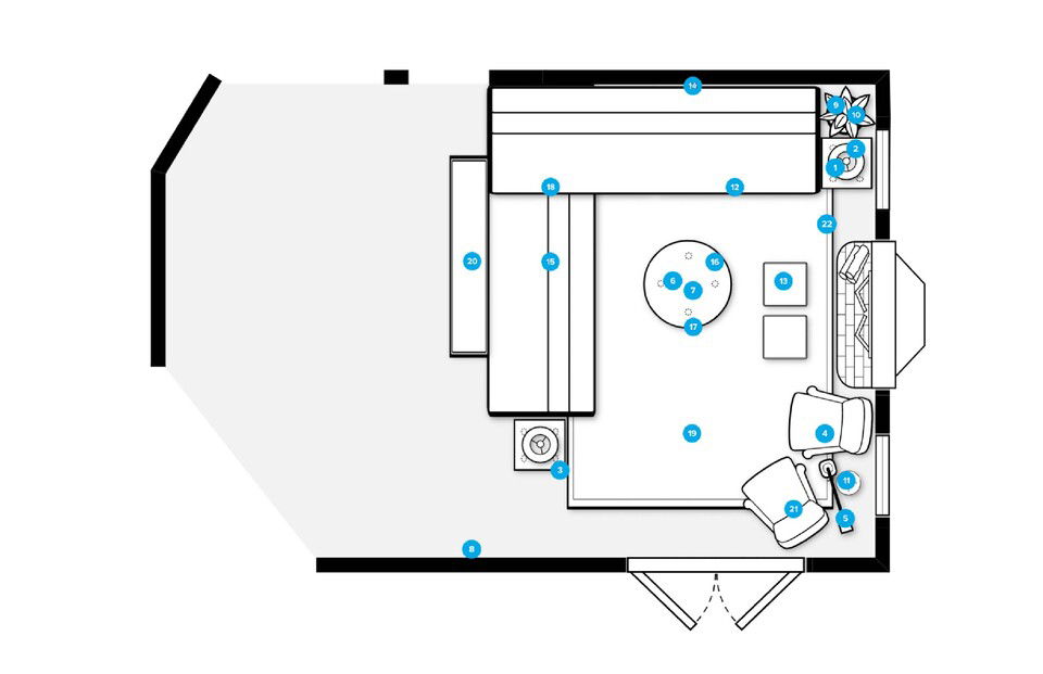 Online Designer Living Room Floorplan