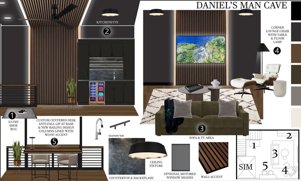 Modern Luxury Man Cave Lounge Rachel H. Moodboard 2 thumb