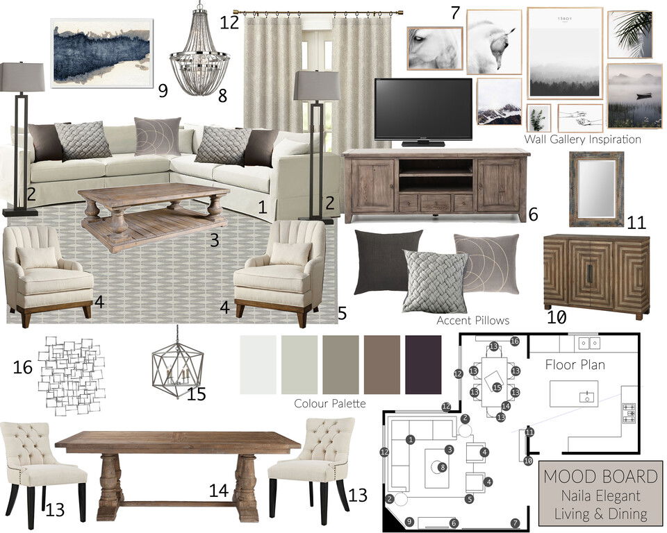 Cream Tones and Rustic Dining Transformation Tamna E. Moodboard 2 thumb