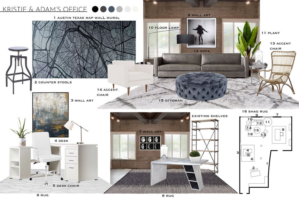 Modern Contemporary Office Interior Design MaryBeth C. Moodboard 3 thumb