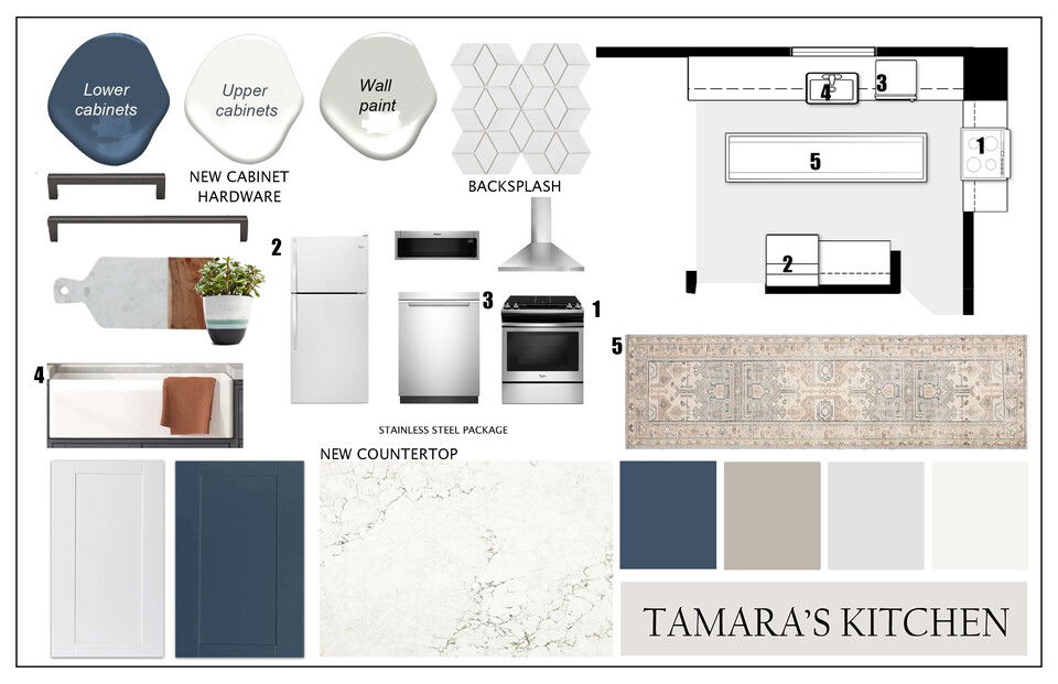 White & Blue Modern Farmhouse Kitchen Remodel Casey H. Moodboard 1 thumb