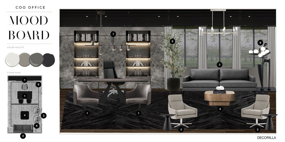 Luxurious & Masculine Private Office Design Erika F. Moodboard 2 thumb