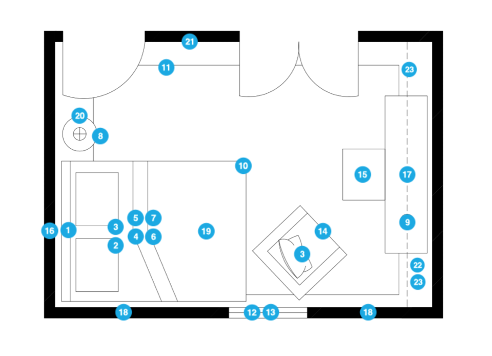 Online Designer Living Room Floorplan