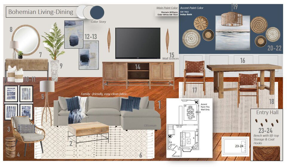 Cozy & Dramatic Home with Moroccan Accents Wanda P. Moodboard 2 thumb