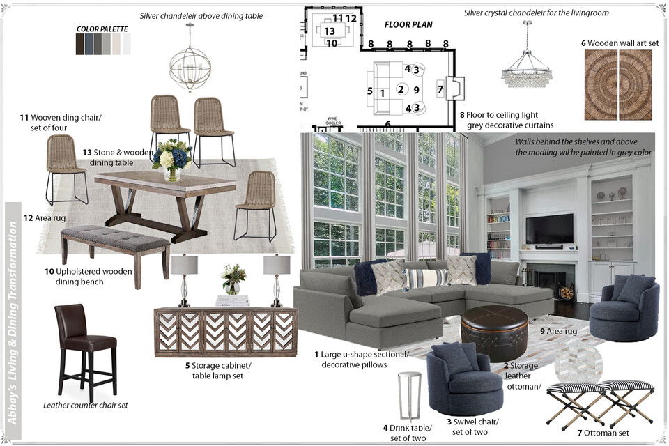 Relaxed Living & Breakfast Room Franzi K. Moodboard 1 thumb