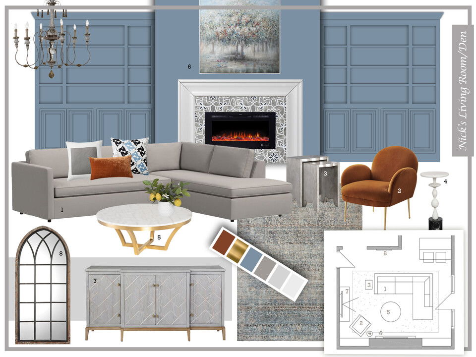 Diseño de Hogar Ecléctico con Comedor Formal Dragana V. Moodboard 2 thumb