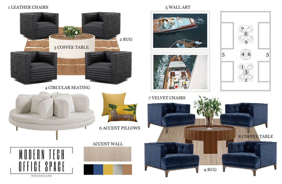 Modern Office Lobby Design with Industrial Touches MaryBeth C. Moodboard 2 thumb