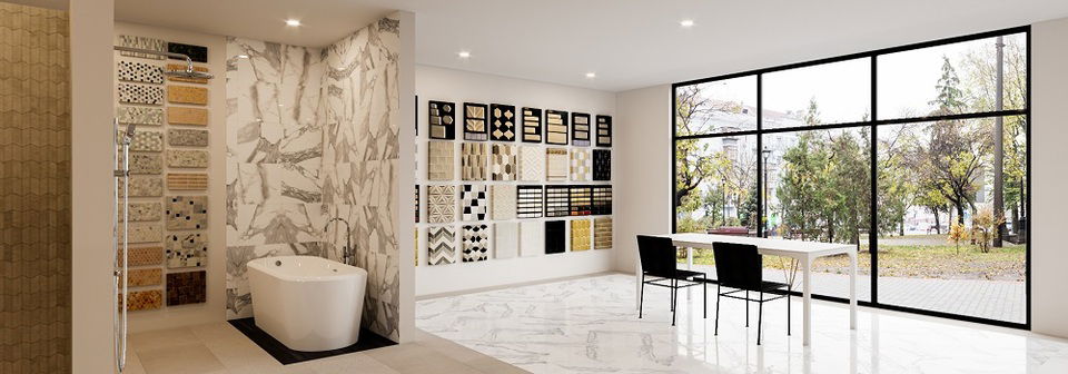 Lux Modern Business Showroom Interior Design- After Rendering