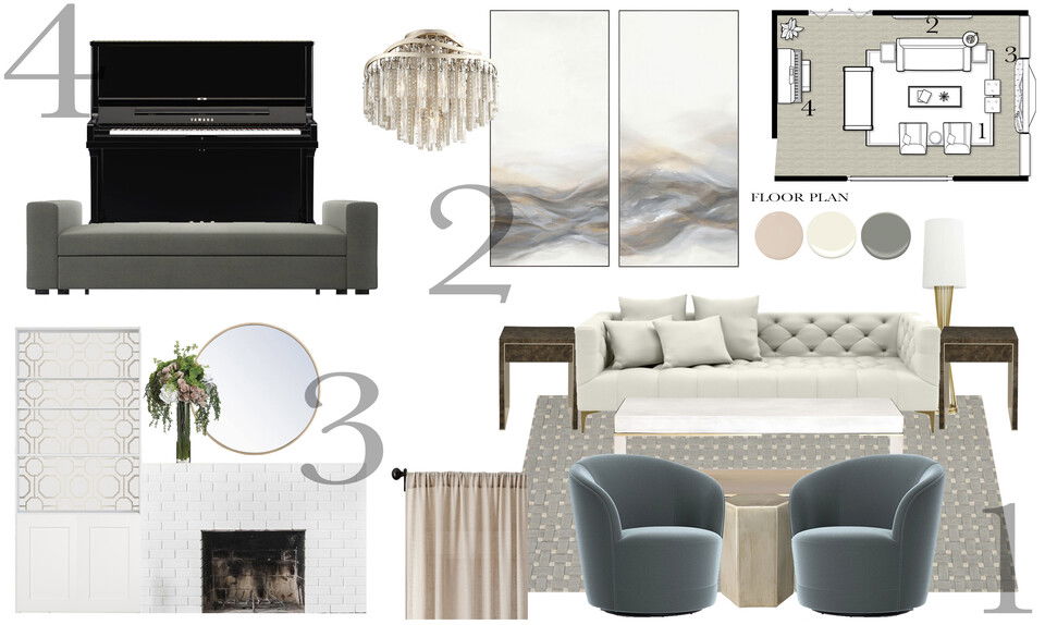 Transitional Living Room Design Project Tera S. Moodboard 2 thumb