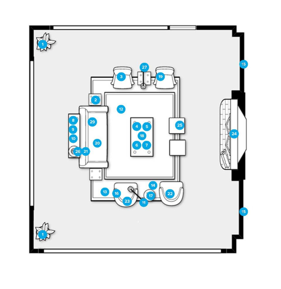 Online Designer Living Room Floorplan