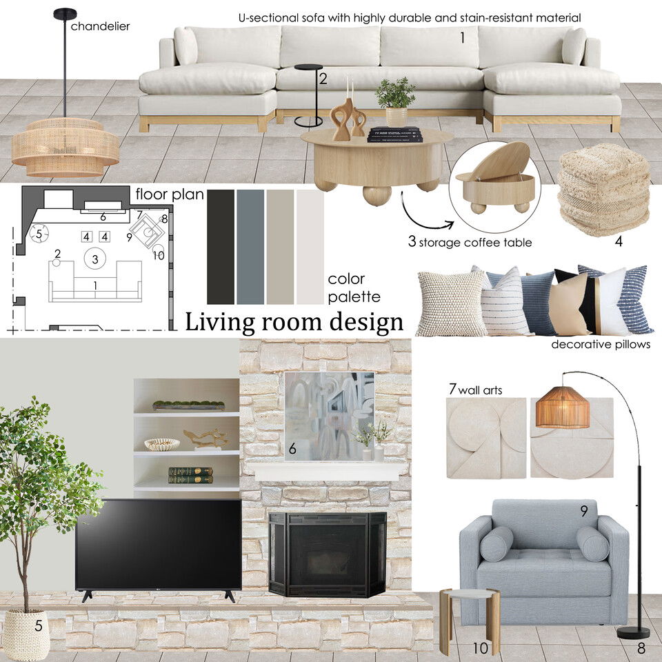 Coastal Living Room with Traditional Touches Nikola P. Moodboard 1 thumb