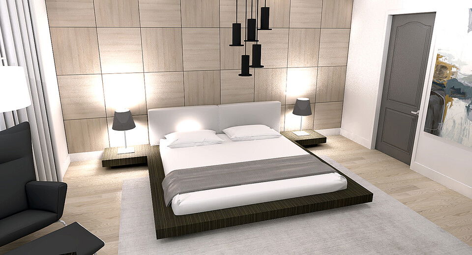 Online Designer Bedroom 3D Model 1