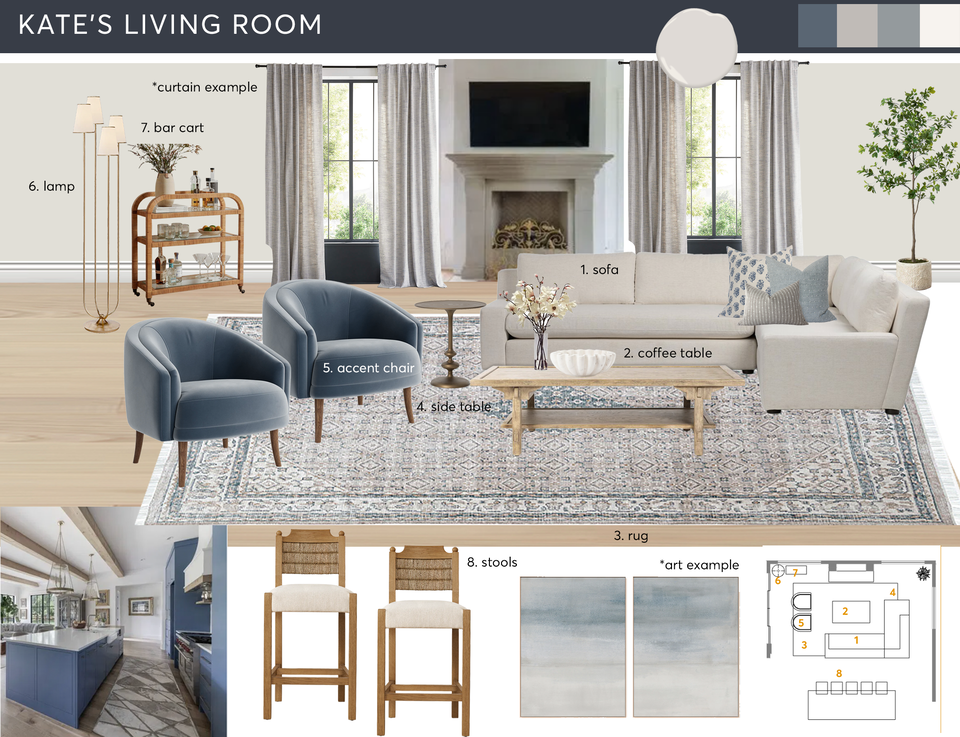 Sophisticated Living Room & Bedroom Remodel Jessica S. Moodboard 2 thumb
