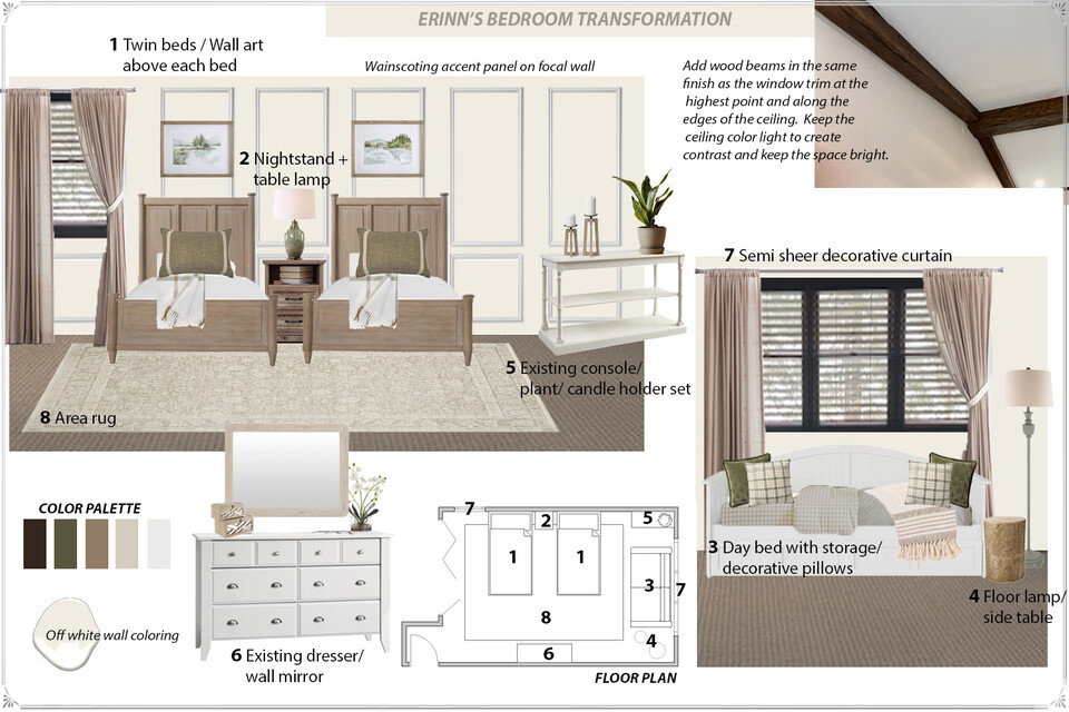 Sophisticated & Cozy Lake House Bedroom Design Franzi K. Moodboard 1 thumb