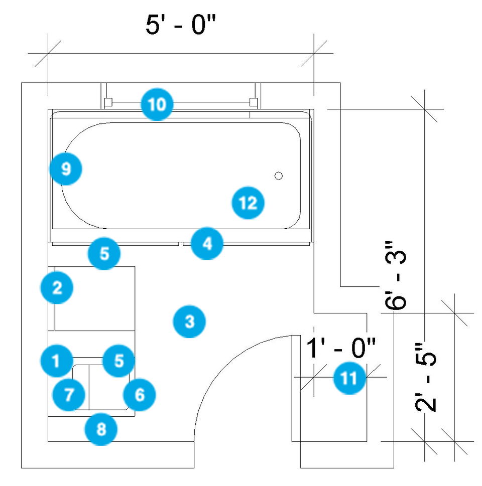 Plano de Baño por Diseñador Online