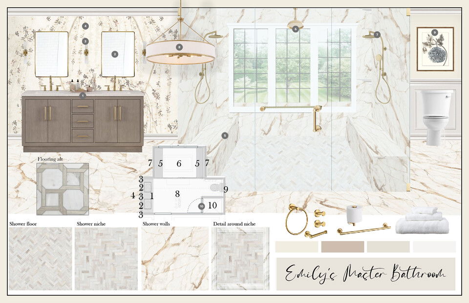Fresh Modern Luxe Bathroom Renovation Casey H. Moodboard 2 thumb