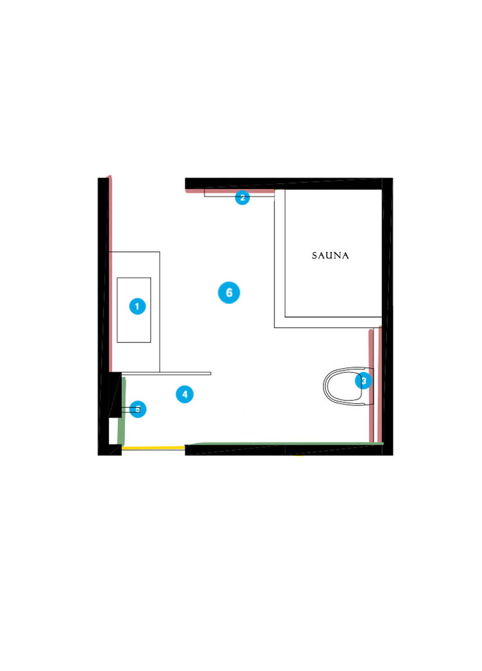 Online Designer Bathroom Floorplan
