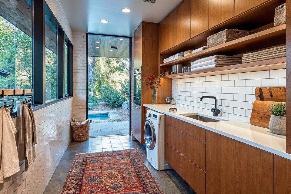 Minimal Contemporary Laundry Room Design