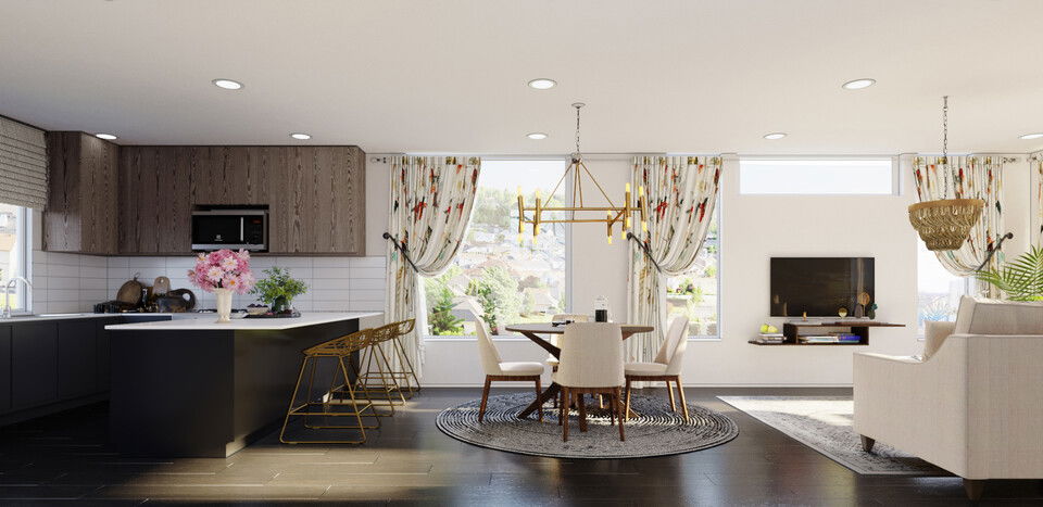 Online Designer Combined Living/Dining 3D Model 2