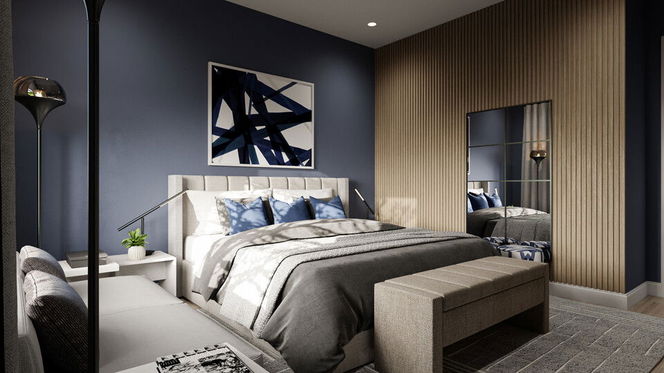 Online Designer Bedroom 3D Model 3