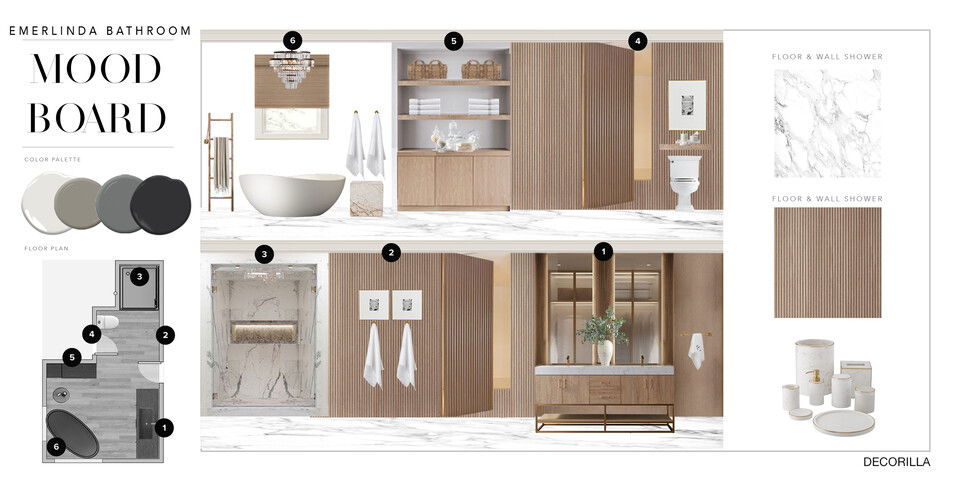 Elegant Ensuite Bathroom Remodel Erika F. Moodboard 2 thumb