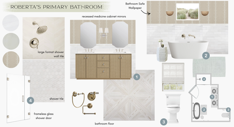 Fresh & Modern Bathroom Transformation Olivia A. Moodboard 1 thumb