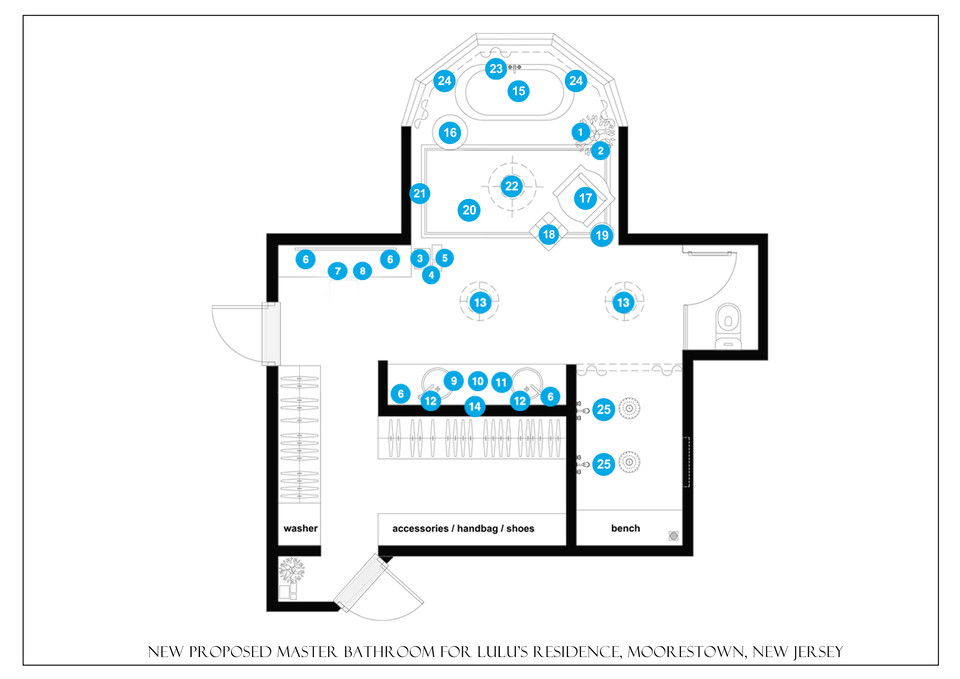 Online Designer Bathroom Floorplan