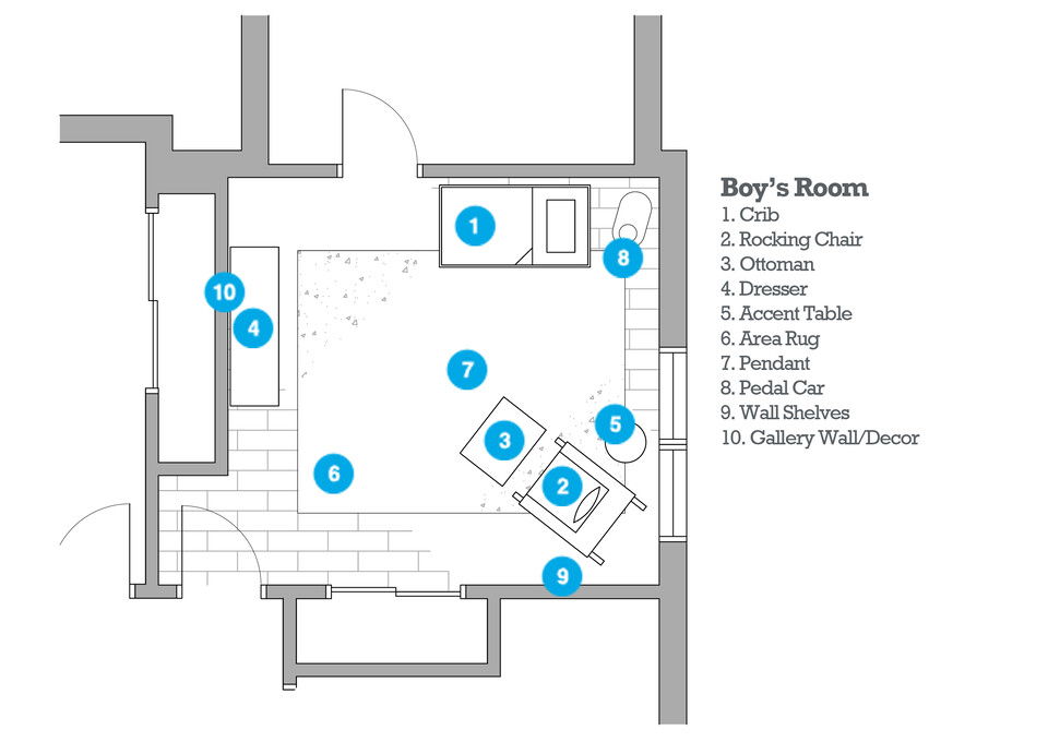 Online Designer Bedroom Floorplan