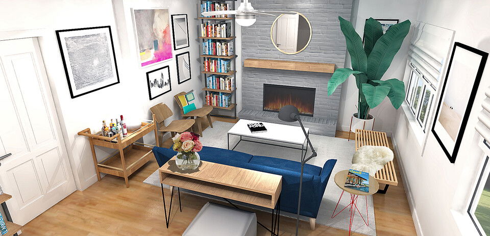 Online Designer Living Room 3D Model 3