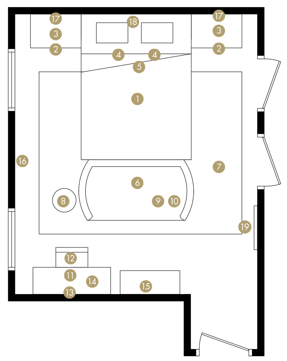 Online Designer Bedroom Floorplan