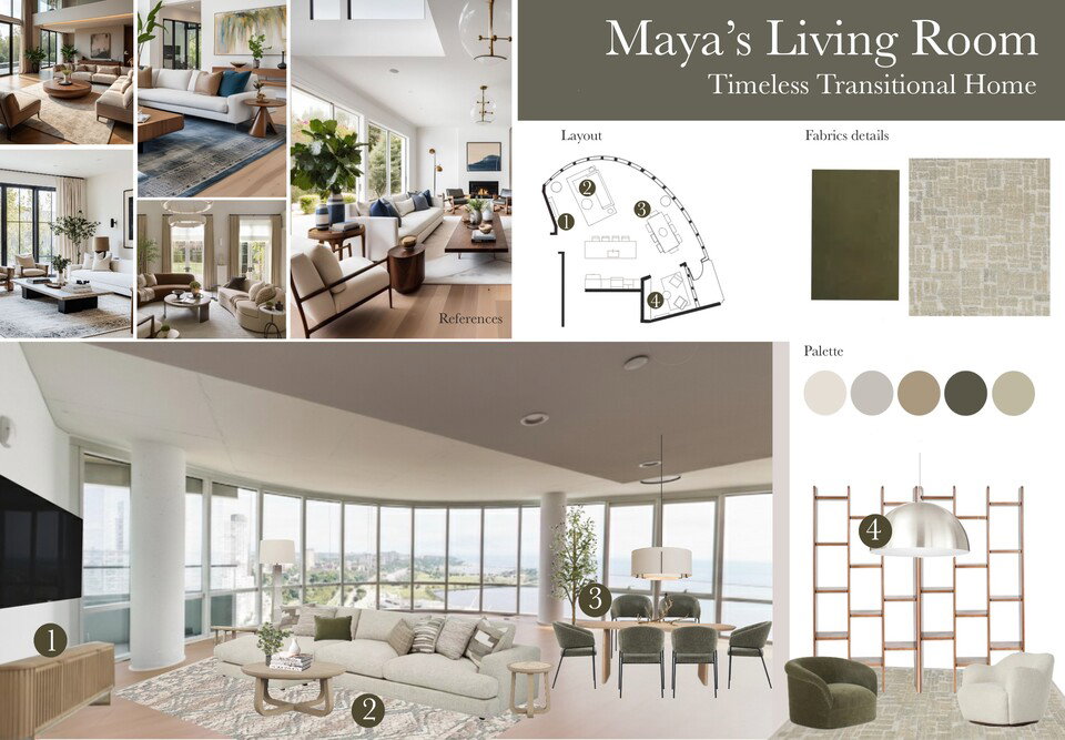 Sleek & Functional Modern Apartment Remodel Francesca B. Moodboard 1 thumb