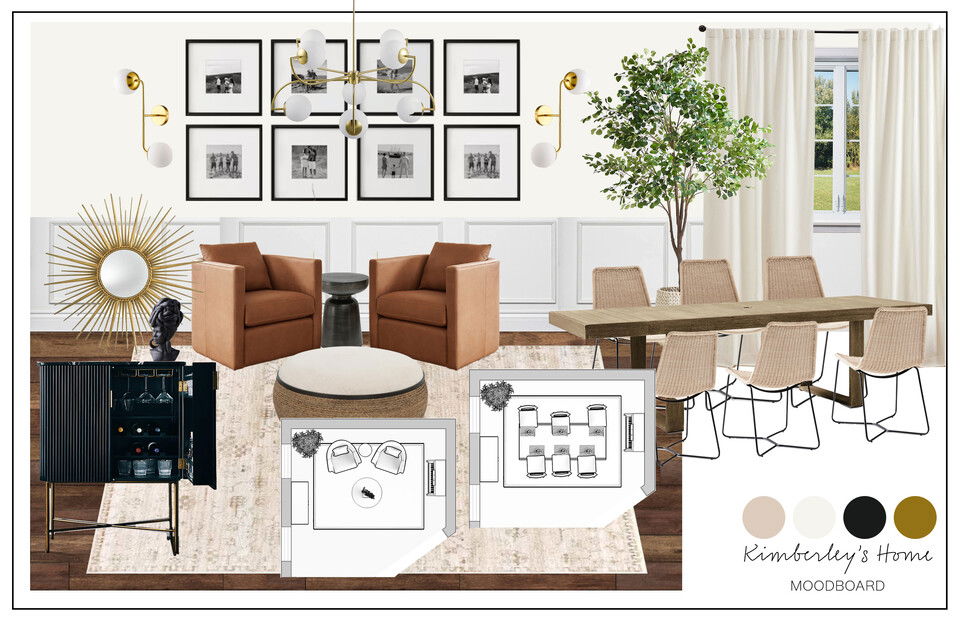 Functional Eclectic Sitting & Dining Room Maria G. Moodboard 2 thumb