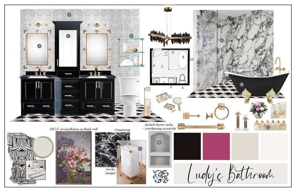 Amazing Modern Bathroom Renovation Casey H. Moodboard 2 thumb